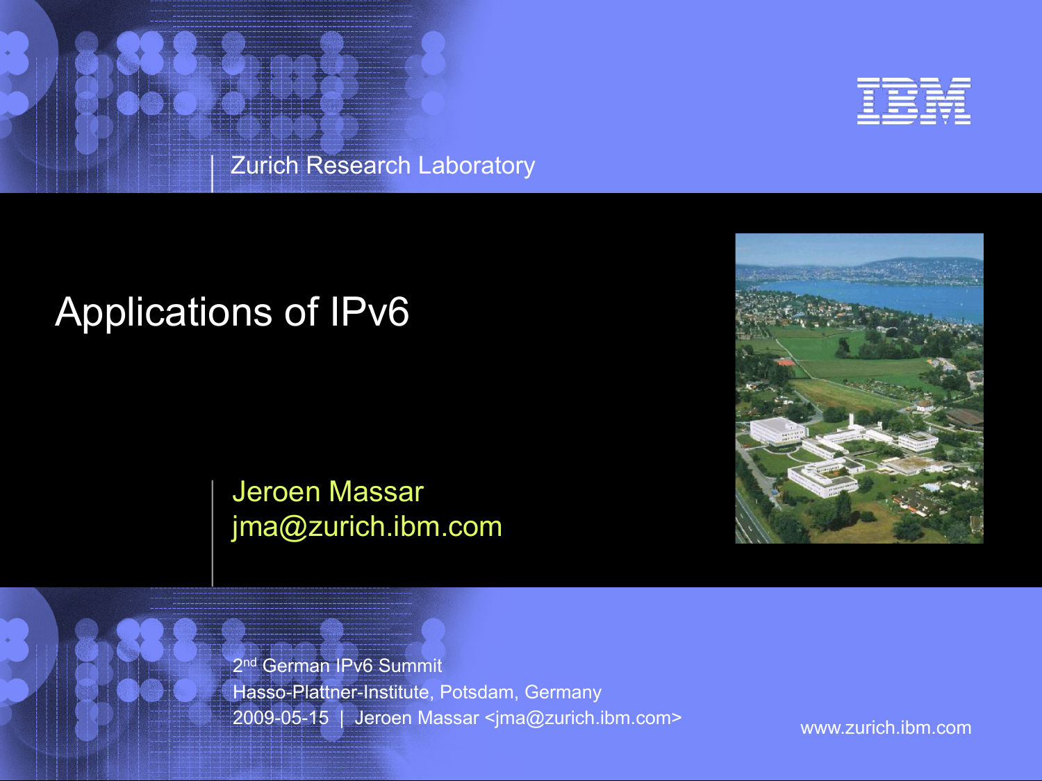 Applications of IPv6 First Slide Image